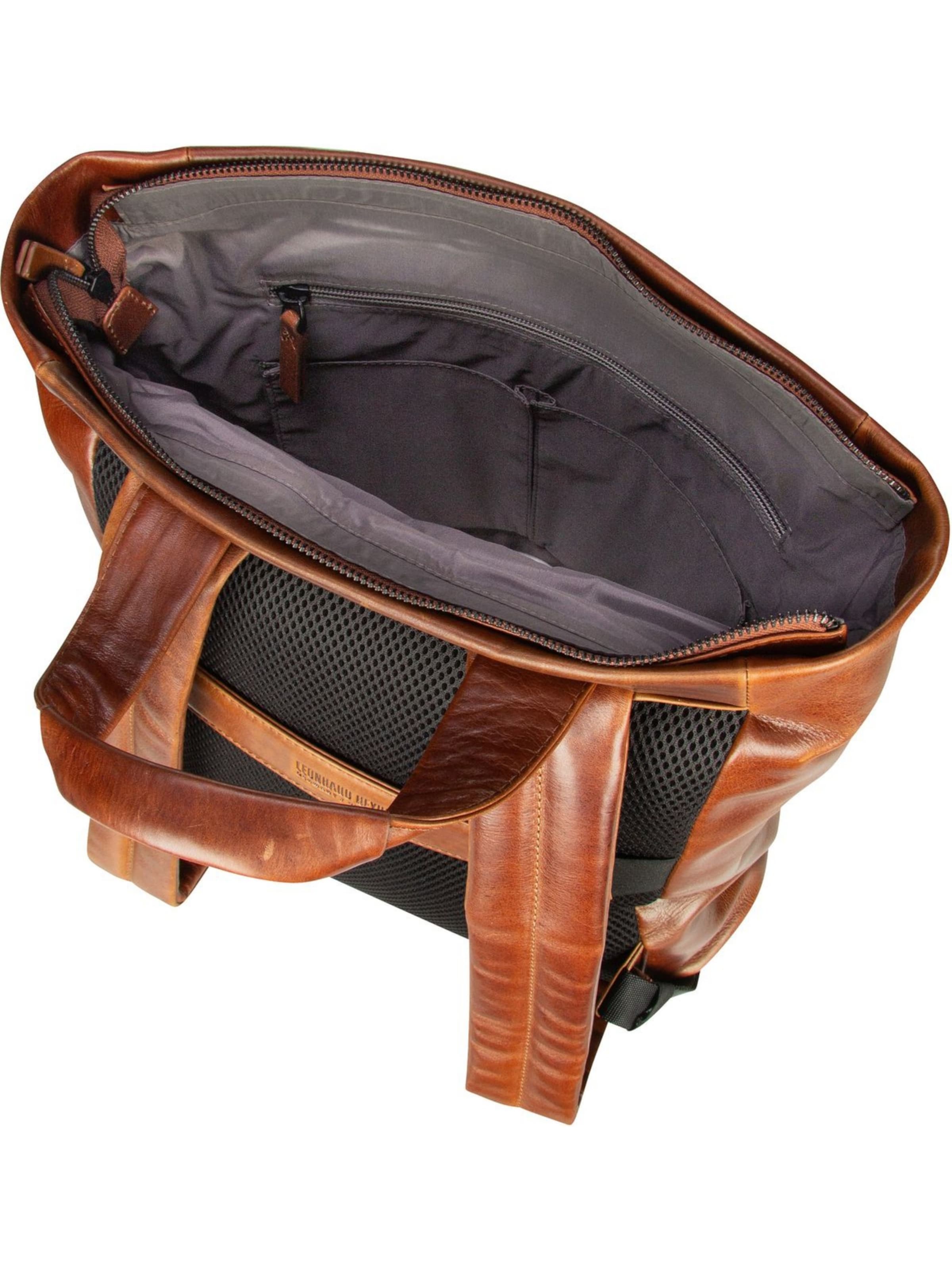LEONHARD HEYDEN Rucksack 'Porto' in Braun