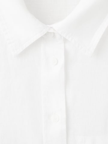 Camicia da donna 'LINO' di MANGO in bianco