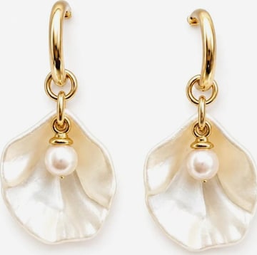 Boucles d'oreilles 'Shell Earrings Gold' Sally Jane Bridal en or : devant