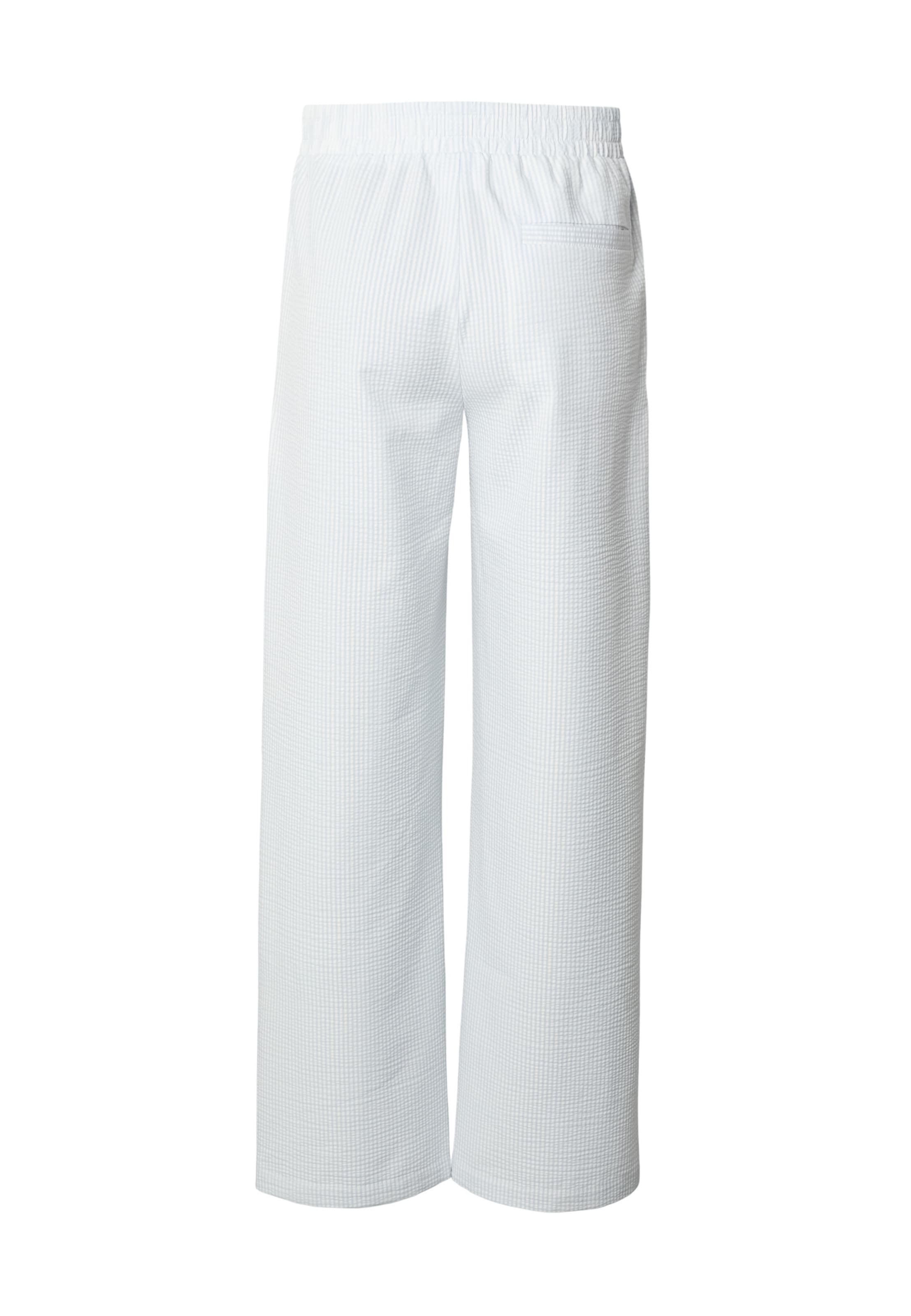 Urban Classics Regular Broek 'Seersucker' in Wit