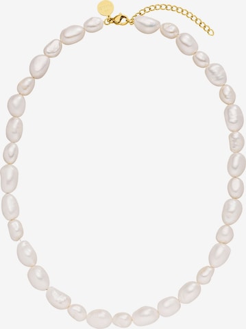 PURELEI Ketting 'Keshi Moonlight' in Wit: voorkant
