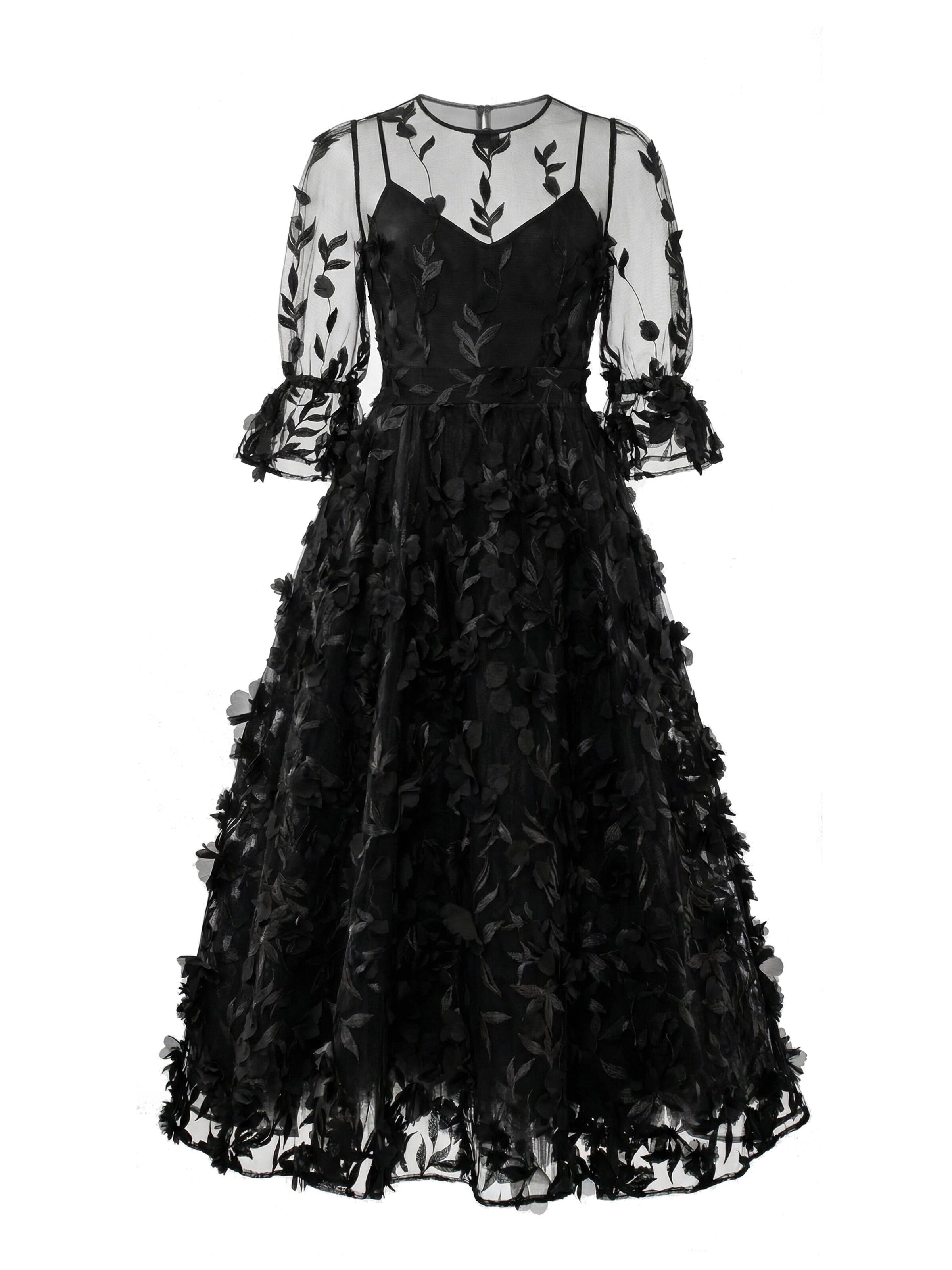 Robe de soirée 'Franceska' MATSOUR’I en noir