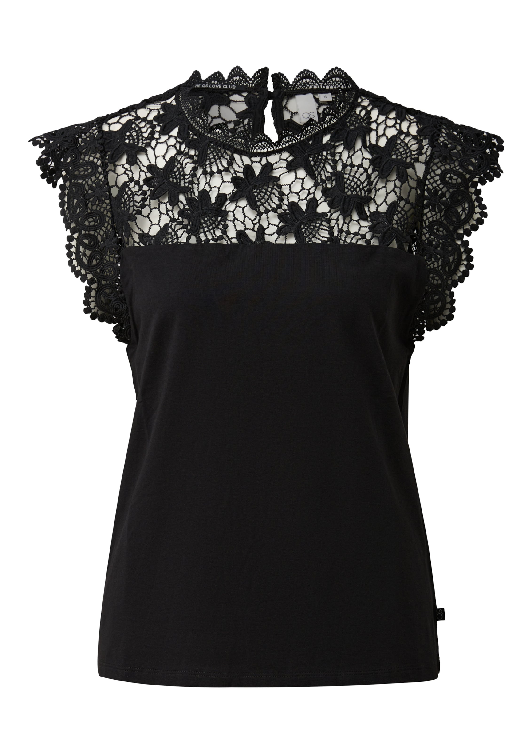 Camicia da donna di QS in nero: frontale