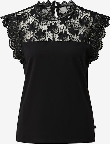 Camicia da donna di QS in nero: frontale