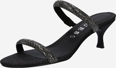 GUESS Pantolette 'Glitze' i svart / silver, Produktvy