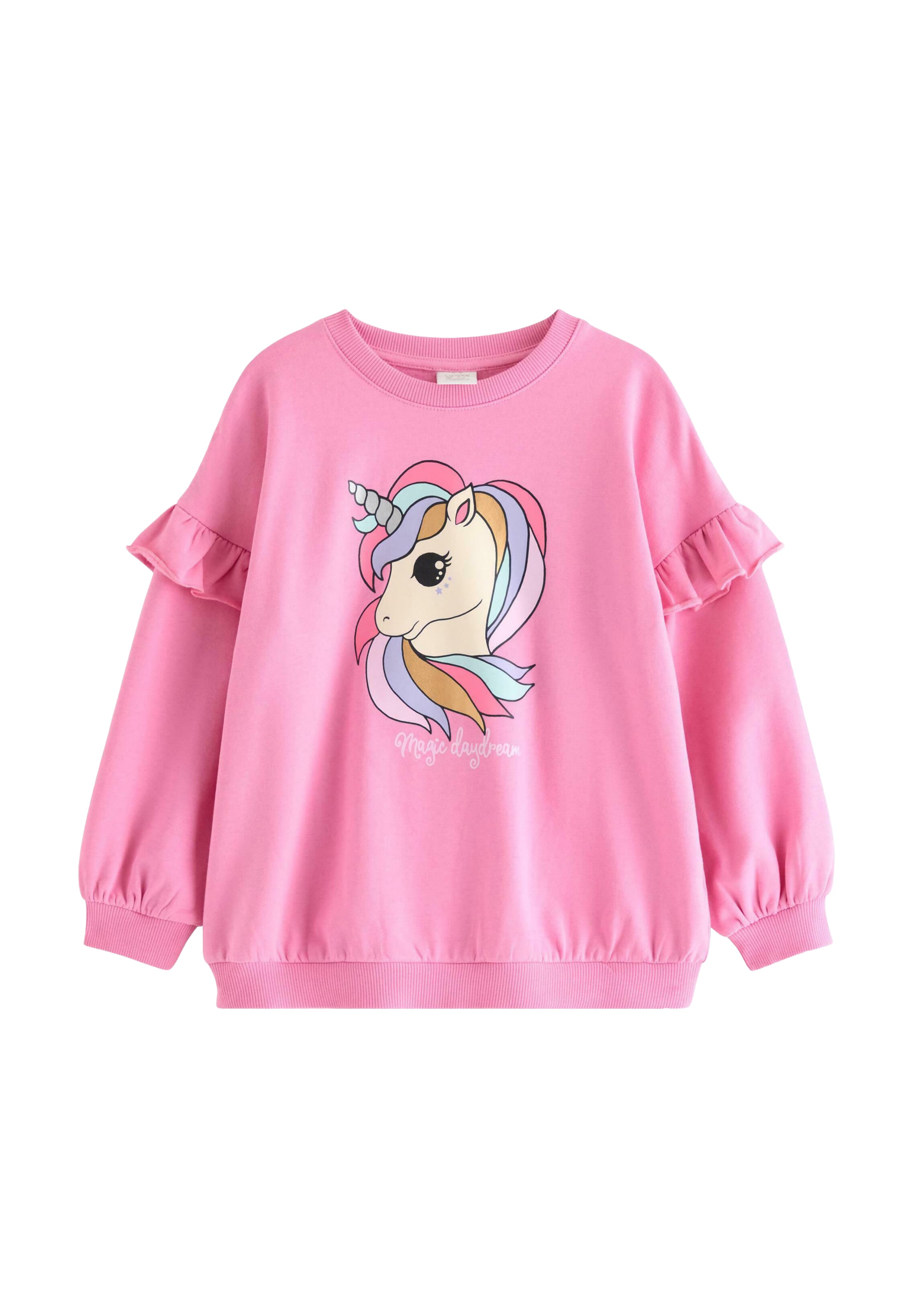 Lindex - Sudadera 'Unicorn Face' en rosa: frente