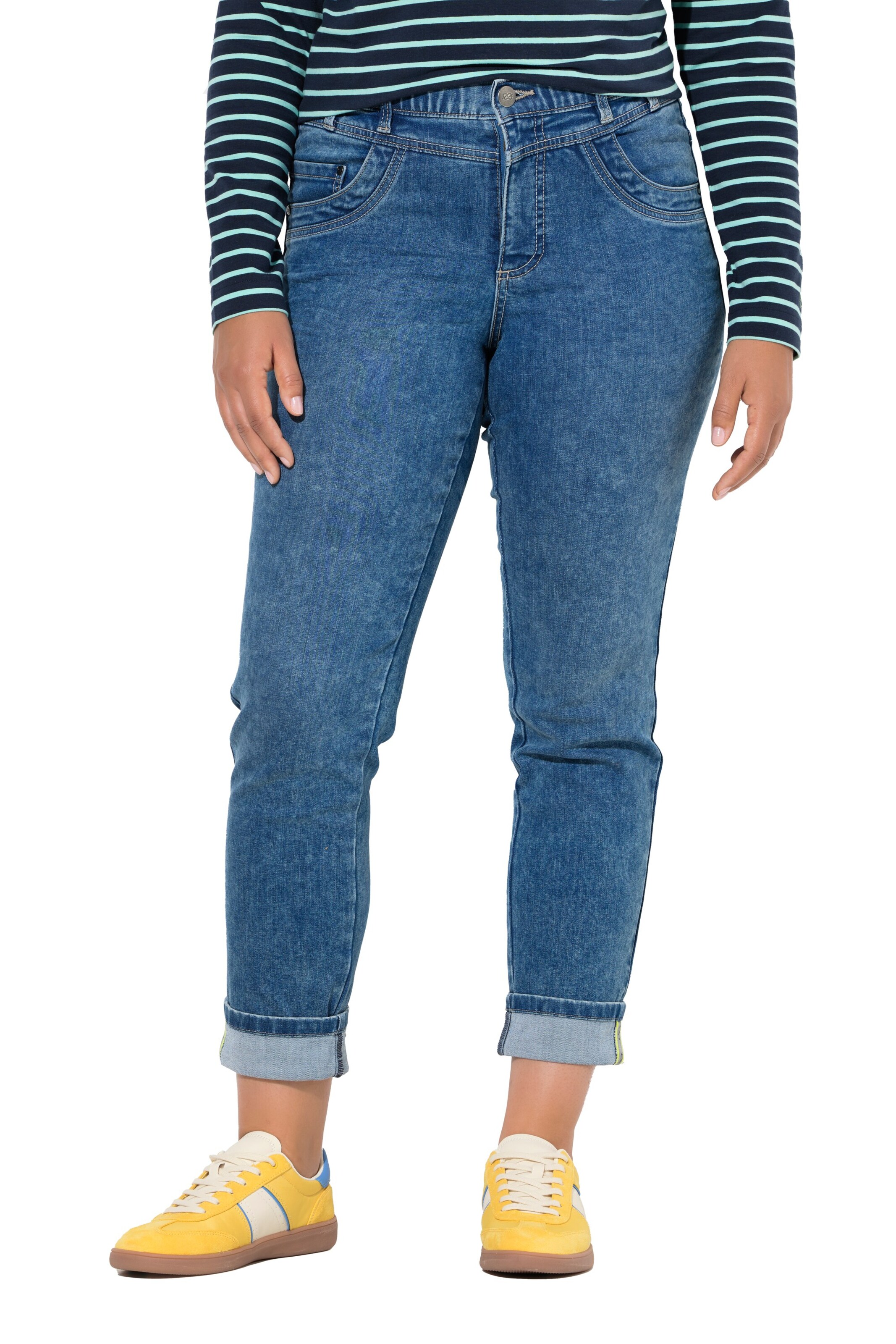 LAURASØN Slimfit Jeans in Blauw: voorkant