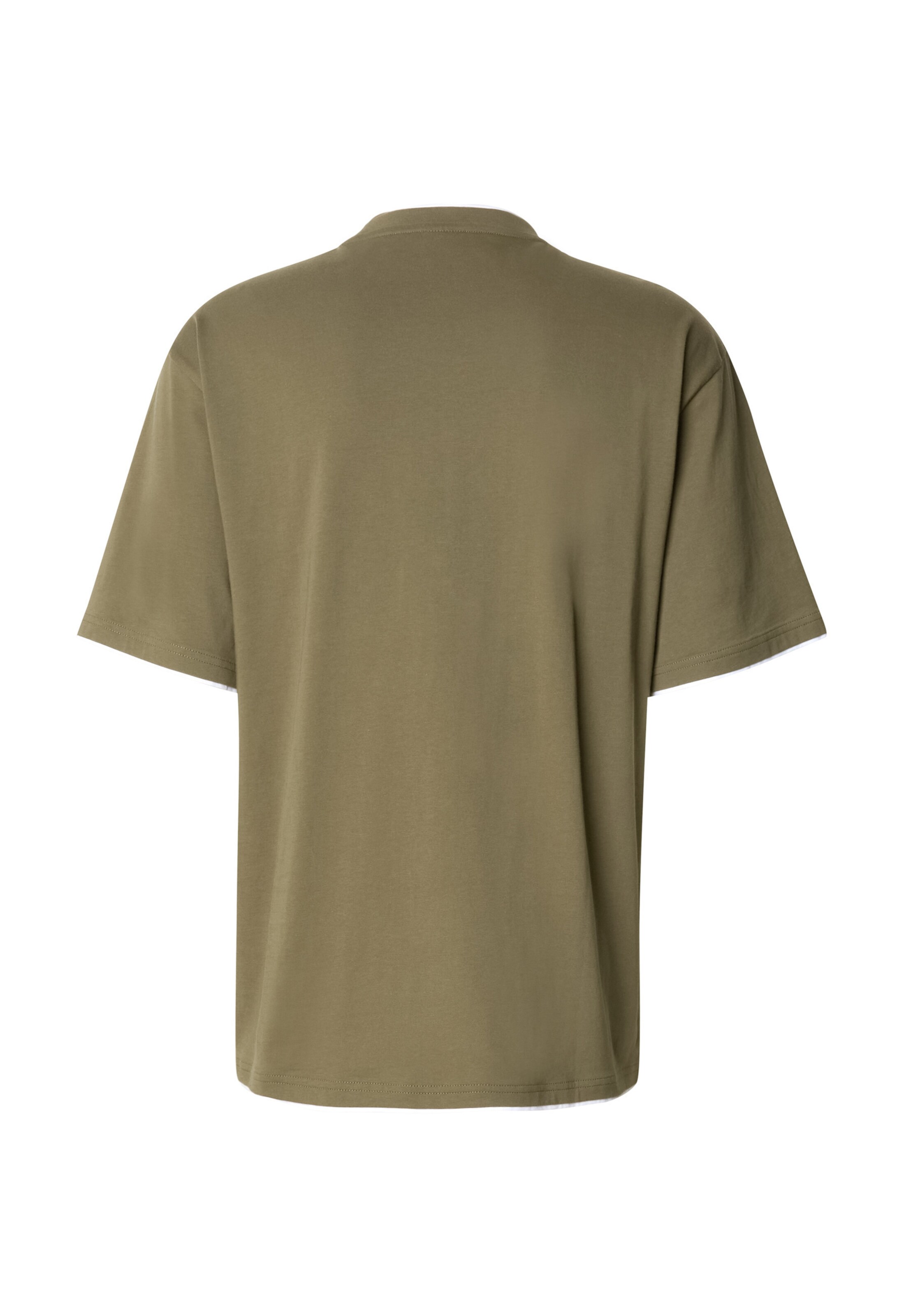 T-Shirt 'Contrast' Urban Classics en vert