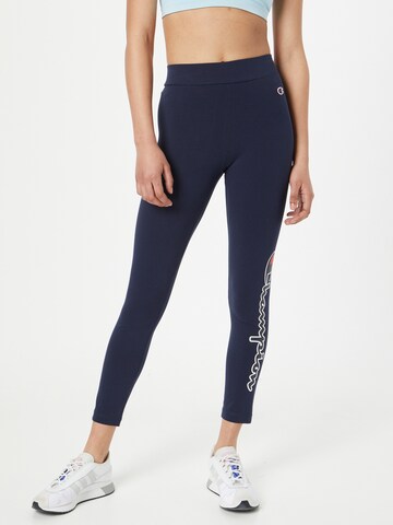 Skinny Pantalon de sport Champion Authentic Athletic Apparel en bleu : devant