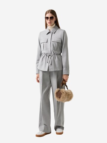 BOGNER Loose fit Pleat-front trousers 'Ella' in Grey