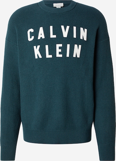 Megztinis iš Calvin Klein Jeans, spalva – tamsiai mėlyna jūros spalva / balta, Prekių apžvalga