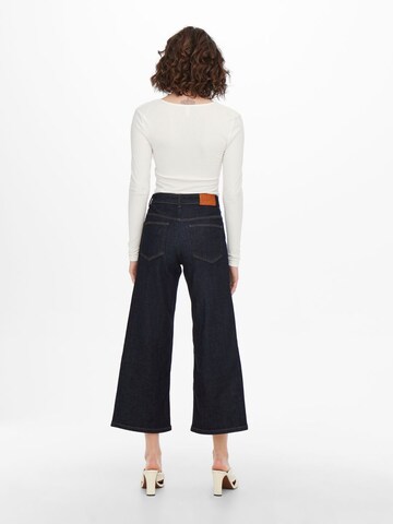 ONLY Wide leg Jeans 'Madison' in Blauw