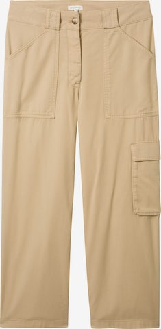 regular Pantaloni cargo di TOM TAILOR in beige: frontale