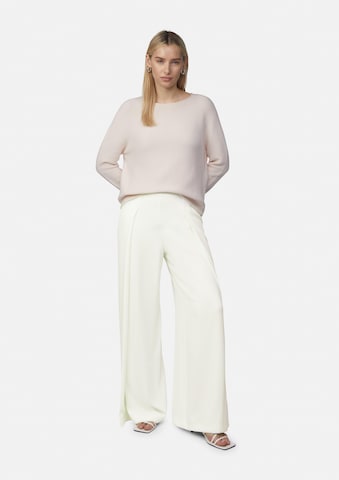 Wide Leg Pantalon à plis COMMA en blanc : devant