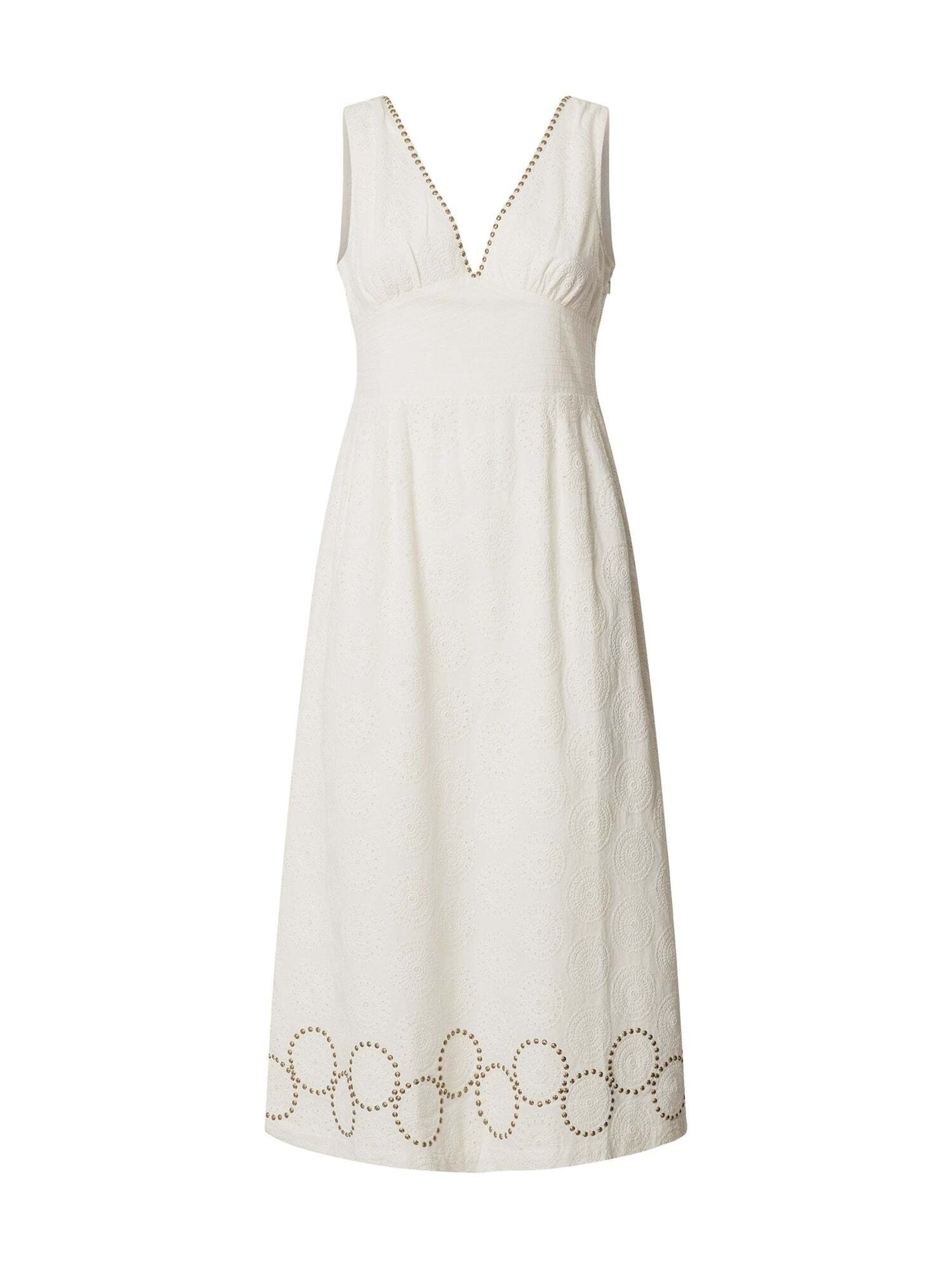 Robe Pepe Jeans en blanc : devant