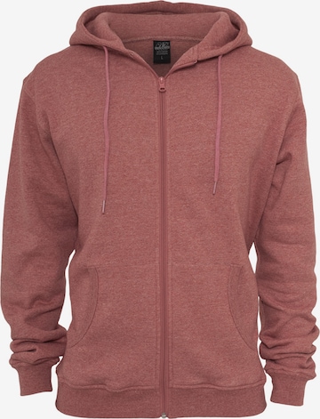 Urban Classics Zip-Up Hoodie in Red: front