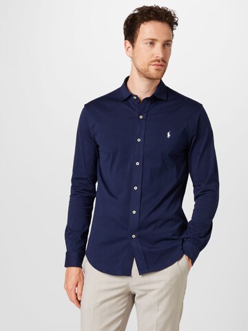 Polo Ralph Lauren Regular fit Zakelijk overhemd in Blauw: voorkant