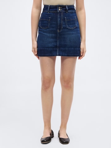 Gonna '1.0' di BOSS in blu: frontale