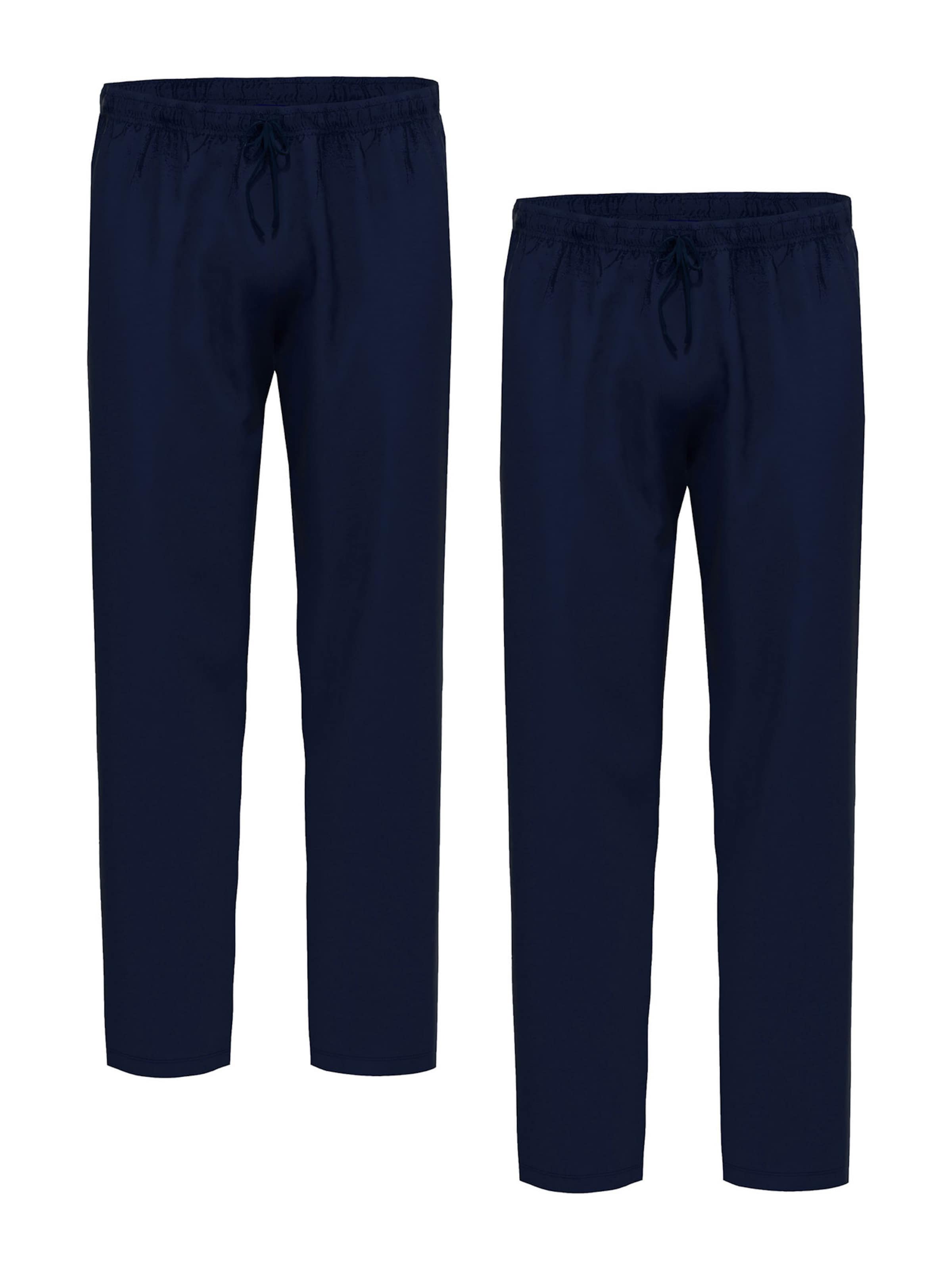 Ammann Pajama pants ' Calgary ' in Blue: front