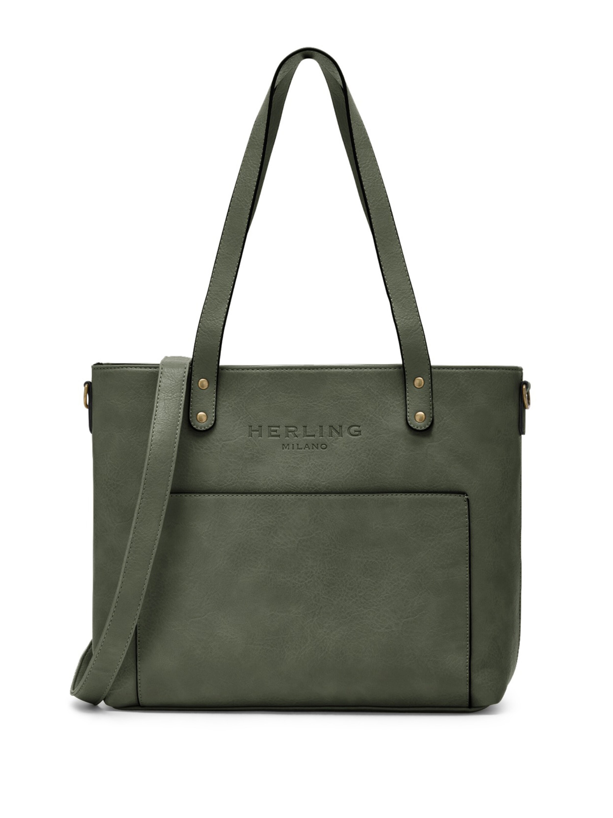 Herling Shopper 'Mauer'‌ in Grün: Vorderseite