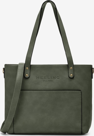Herling Shopper 'Mauer' in Grün: Vorderseite