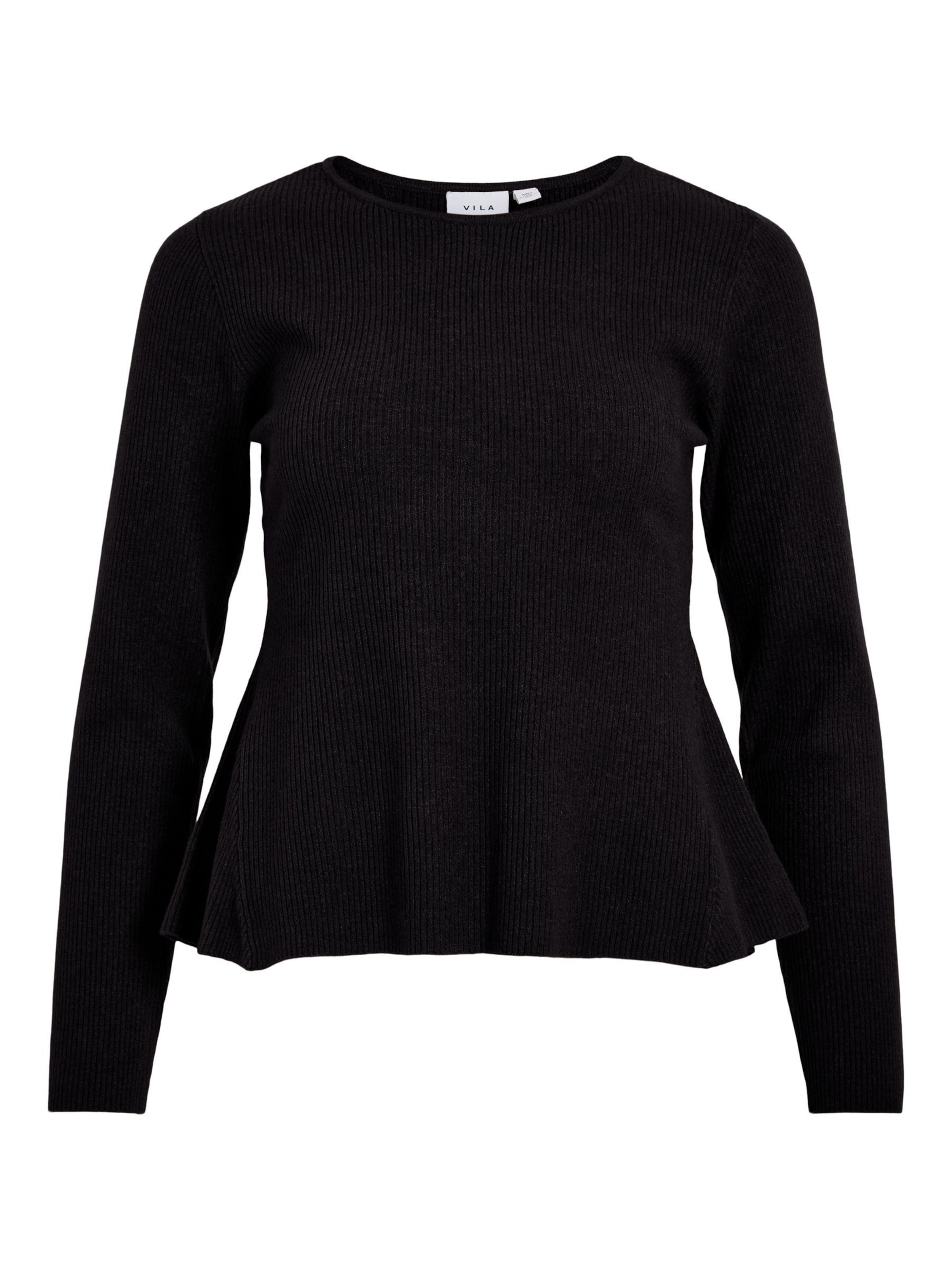VILA Sweater 'VIMable' in Black: front