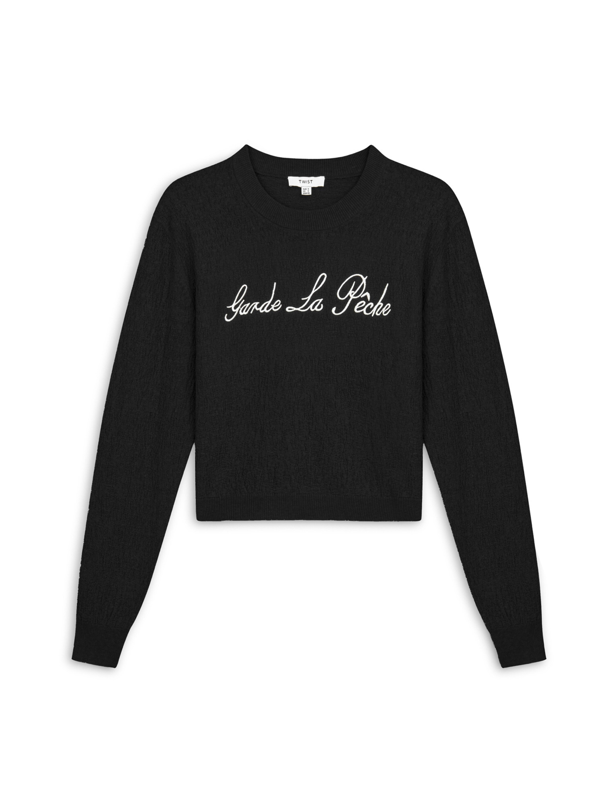 Twist Trui in Zwart: voorkant