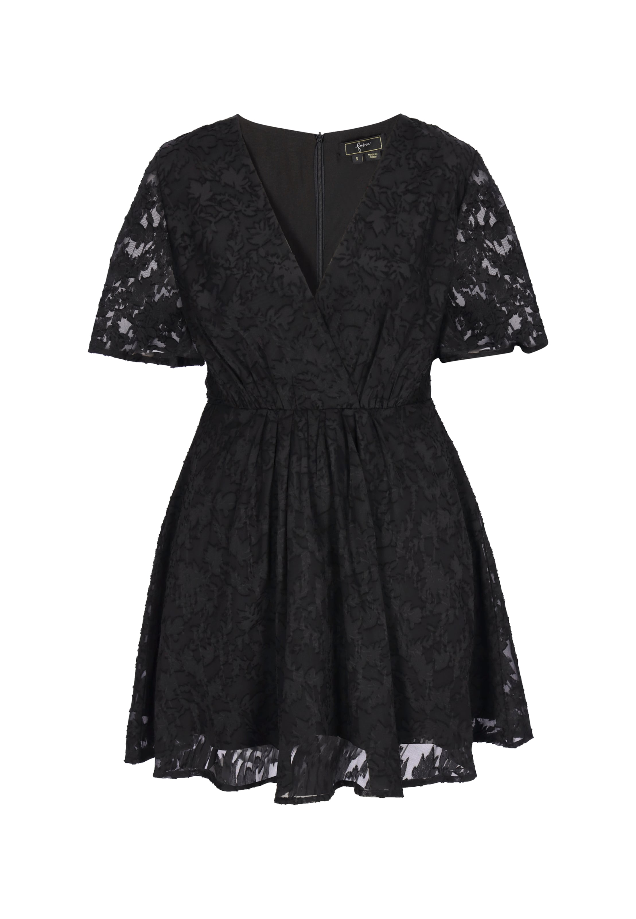 faina Jurk 'Festive' in Zwart: voorkant