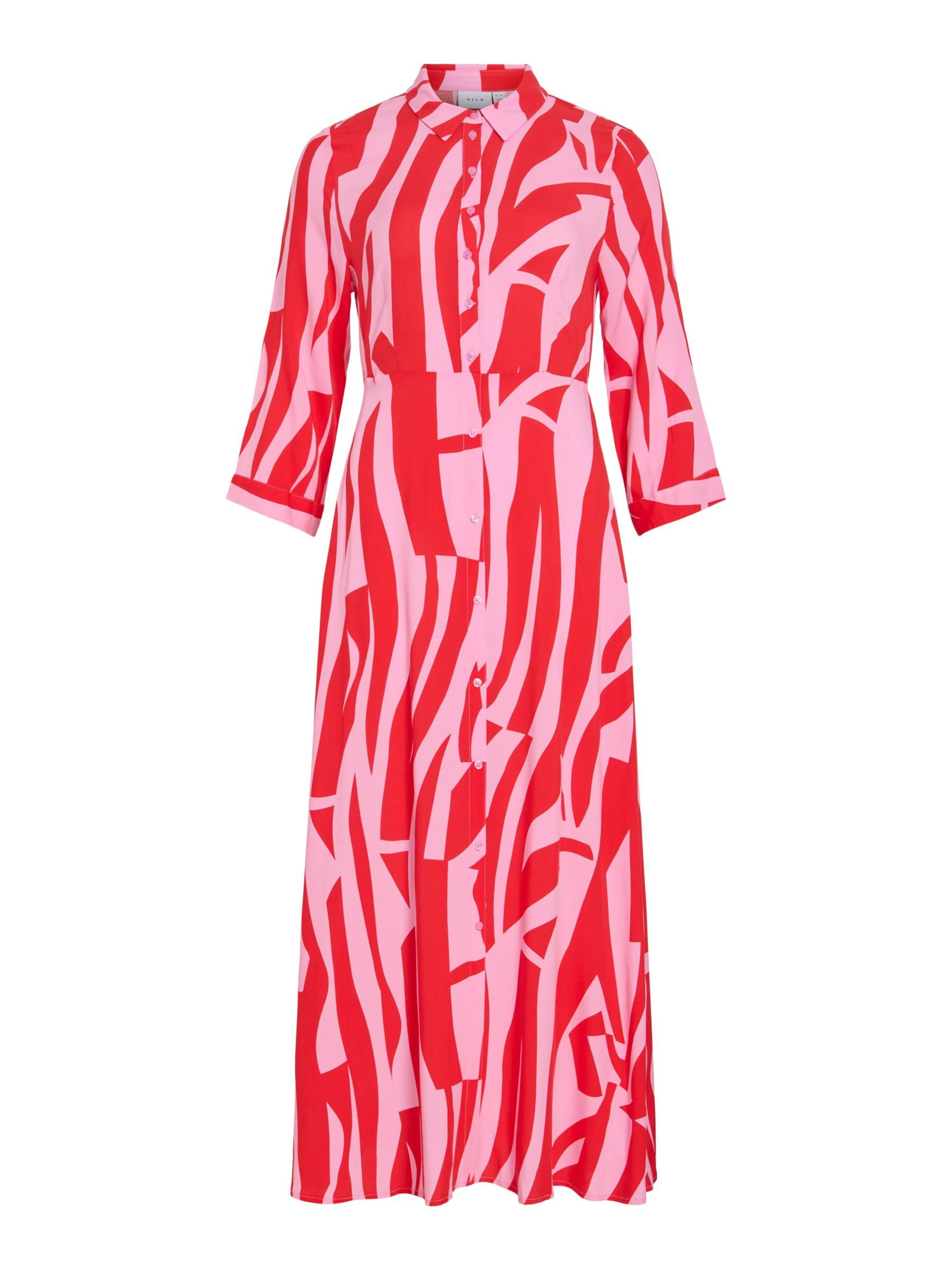 VILA - Vestido camisero 'VIAya Paya' en rojo: frente