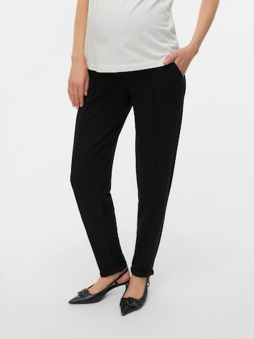 MAMALICIOUS Regular Trousers in Black: front