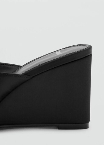 MANGO T-Bar Sandals 'Lirio' in Black