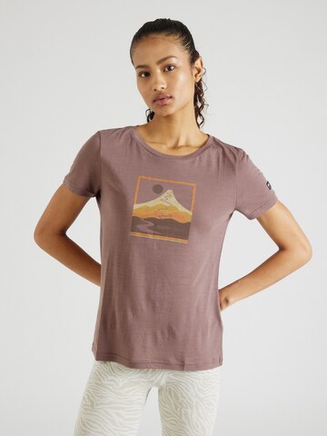 T-shirt fonctionnel 'TRACE HILL' super.natural en marron : devant