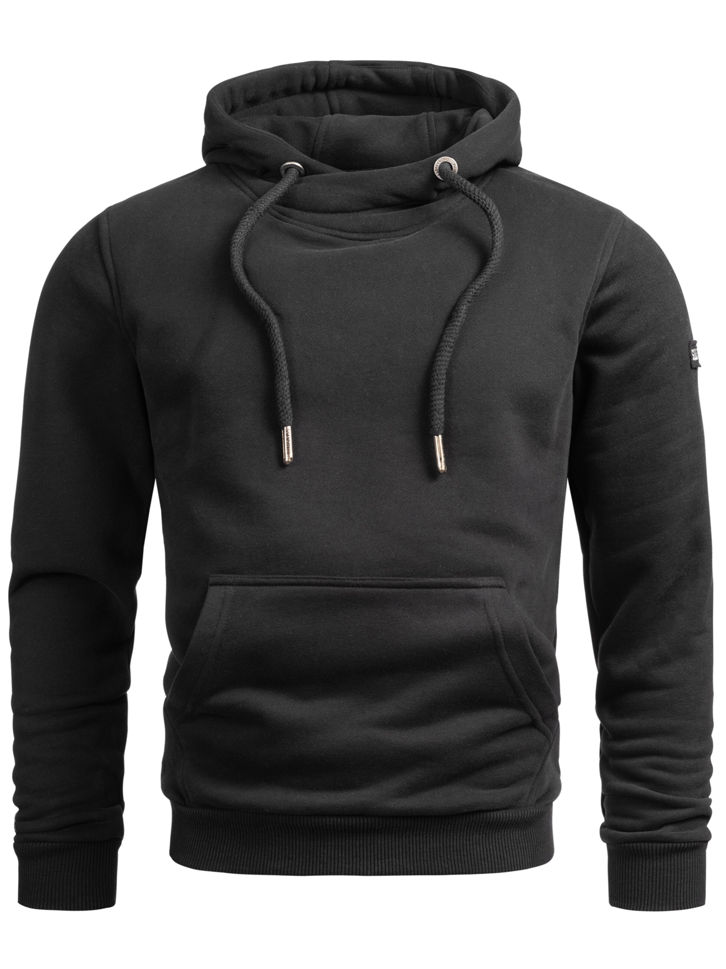 Alessandro Salvarini Sweatshirt in Zwart: voorkant