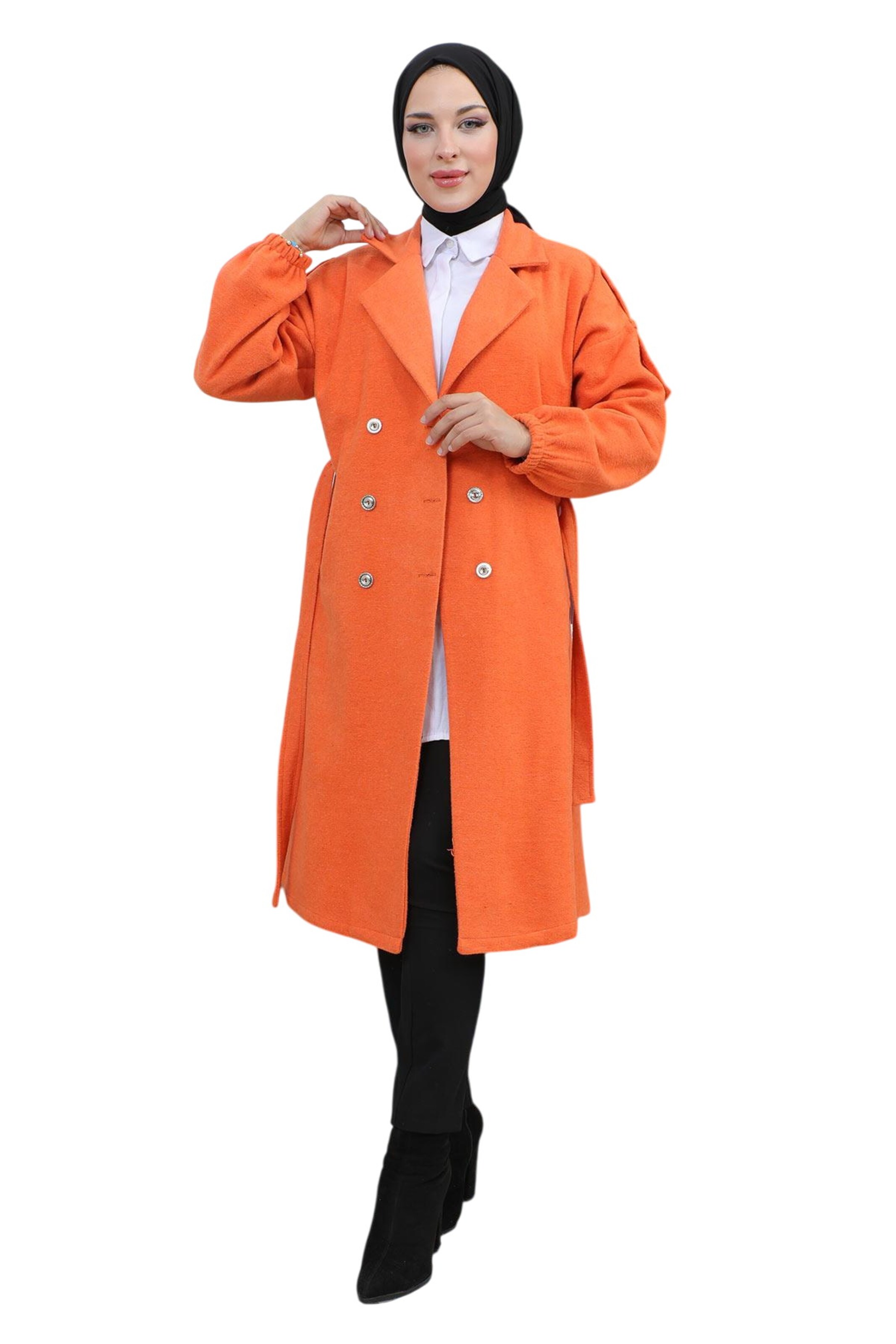 MODAMIHRAM Tussenmantel in Oranje: voorkant