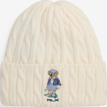 Polo Ralph Lauren Czapka 'BEAR' w kolorze biały: przód