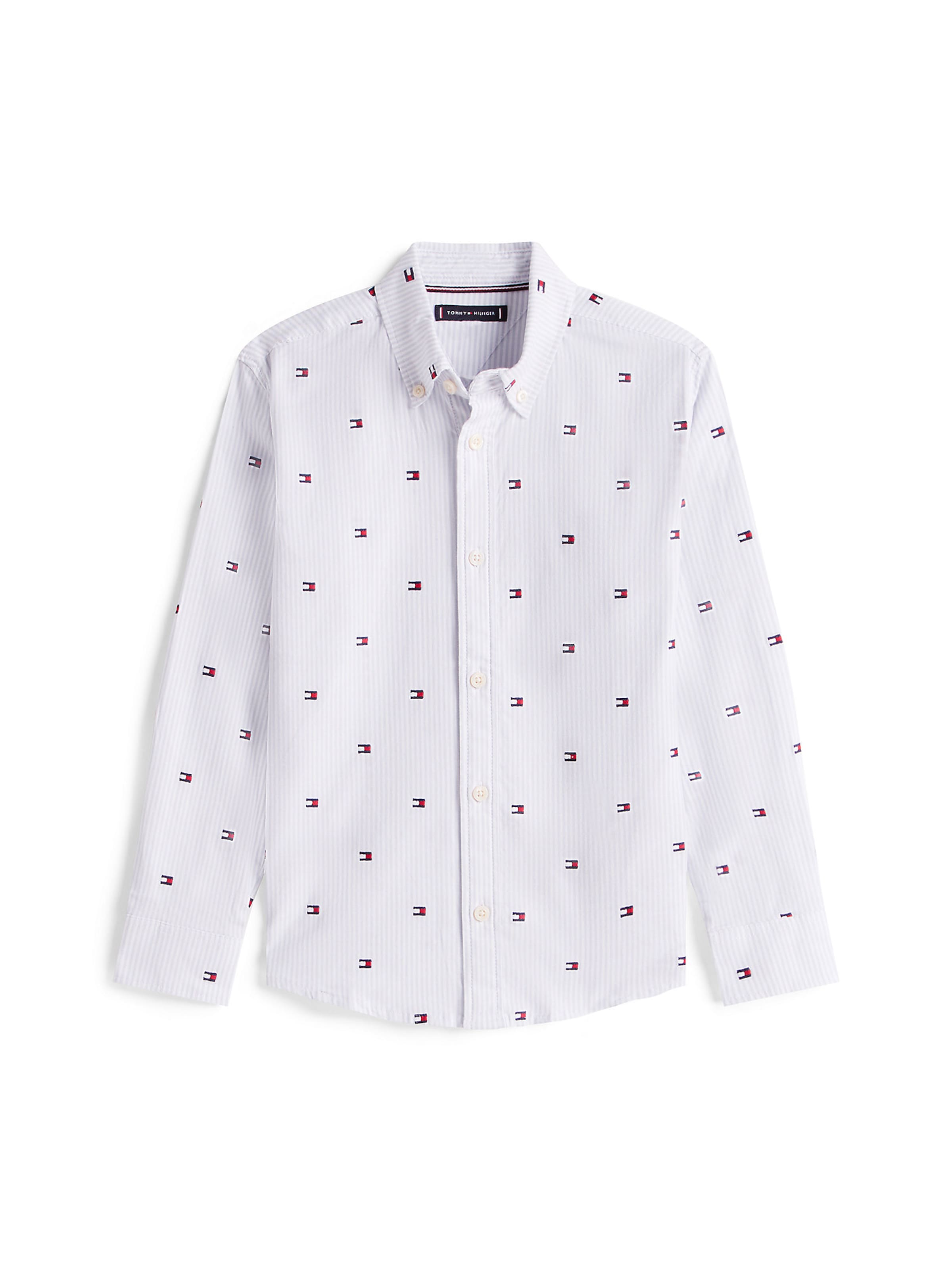 TOMMY HILFIGER Regular Fit Hemd in Weiß: Vorderseite