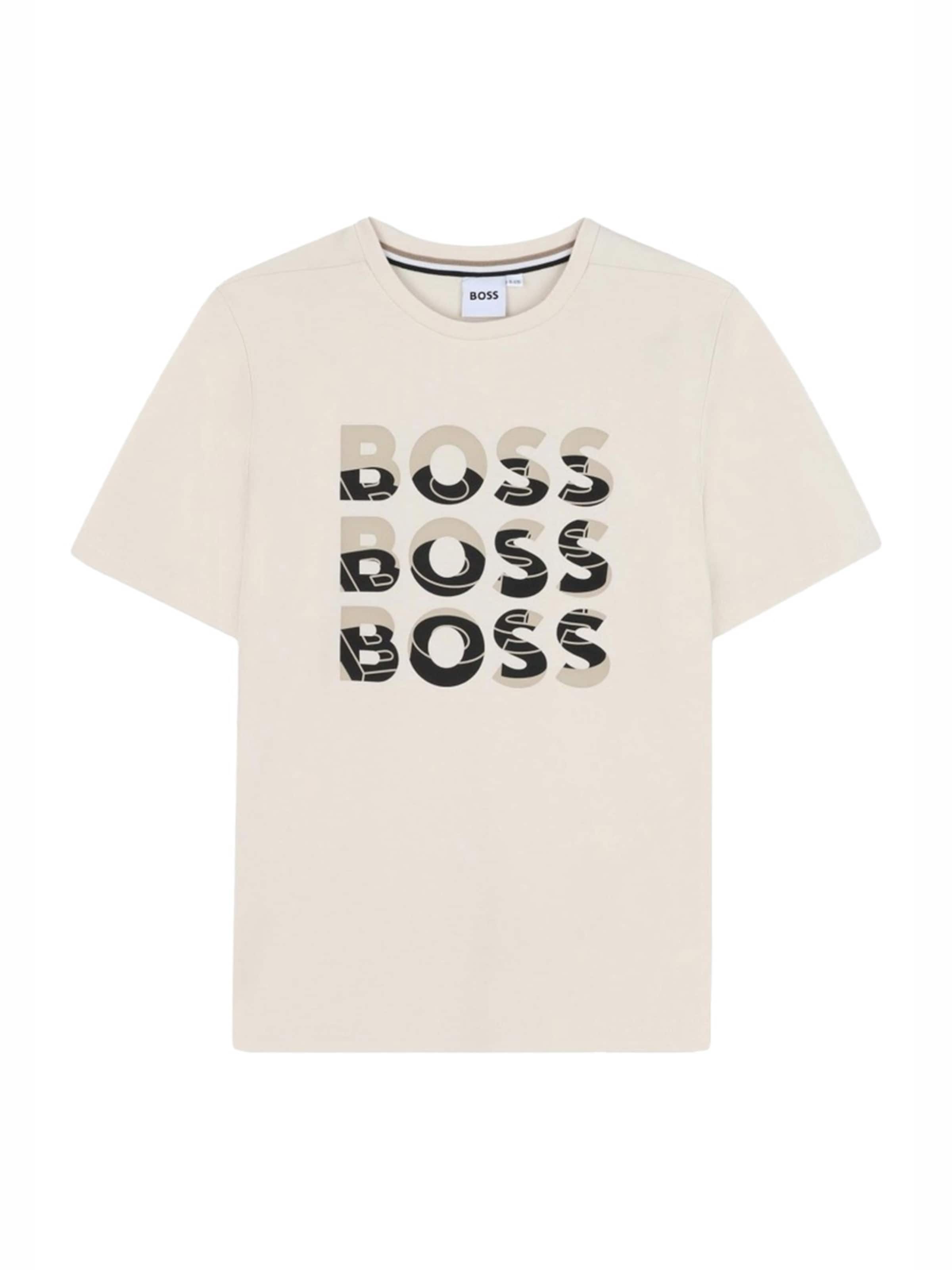 T-Shirt BOSS en beige : devant