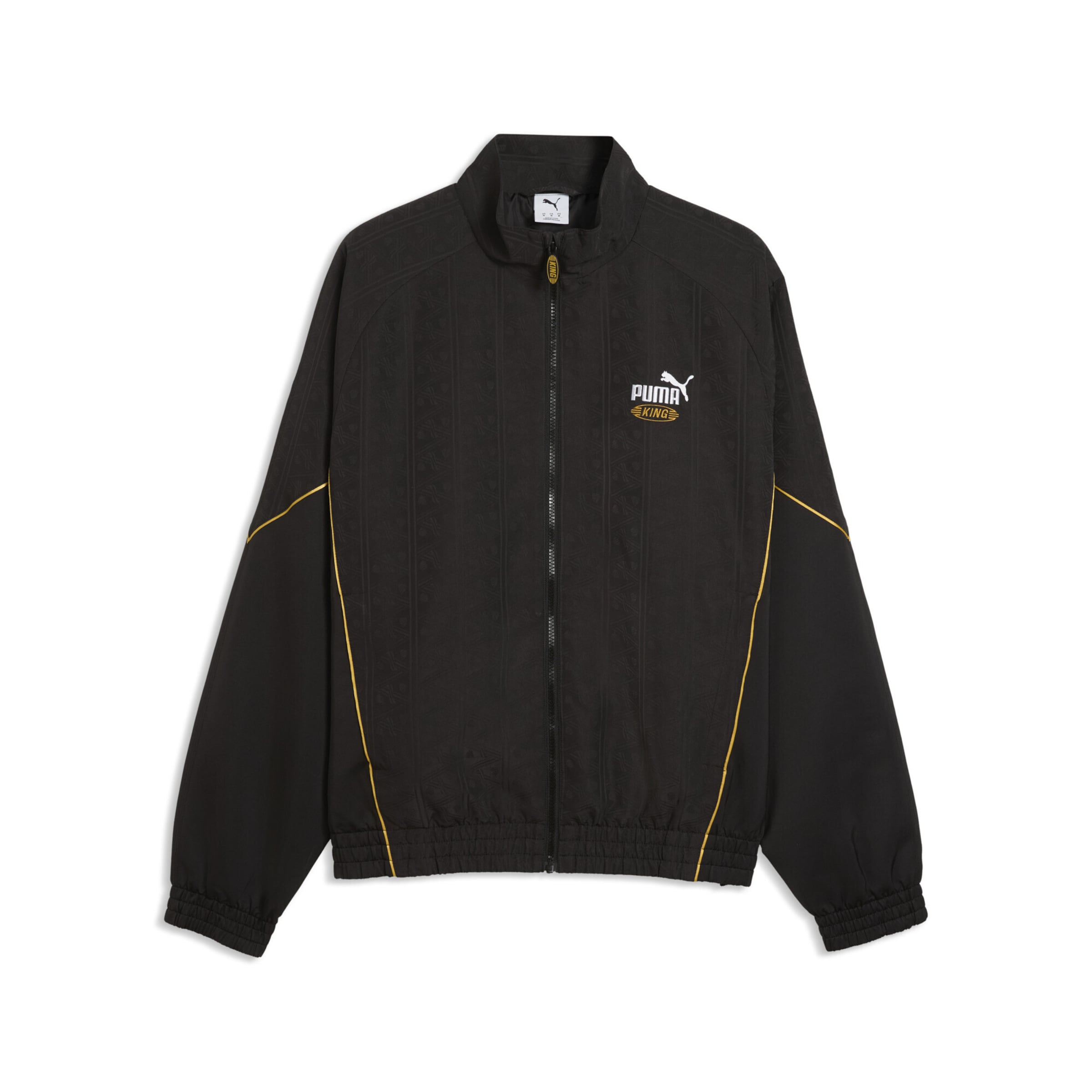 PUMA Sportjacke 'King' in gold / schwarz / weiß, Produktansicht