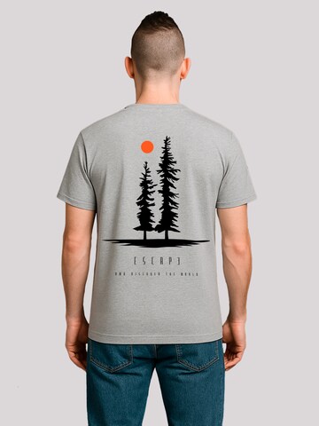F4NT4STIC Shirt 'Escape Discover the World Pinetree' in Grey