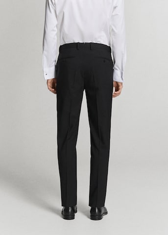 MANGO MAN Slimfit Hose 'Smoking' in Schwarz