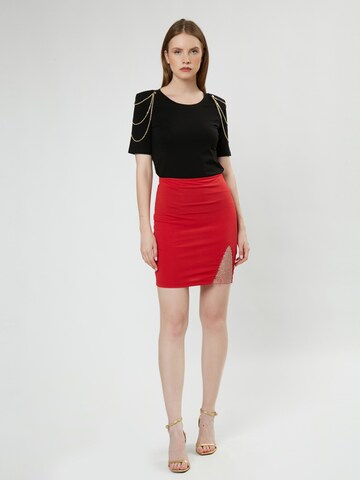 Influencer Skirt 'Rhinestone' in Red