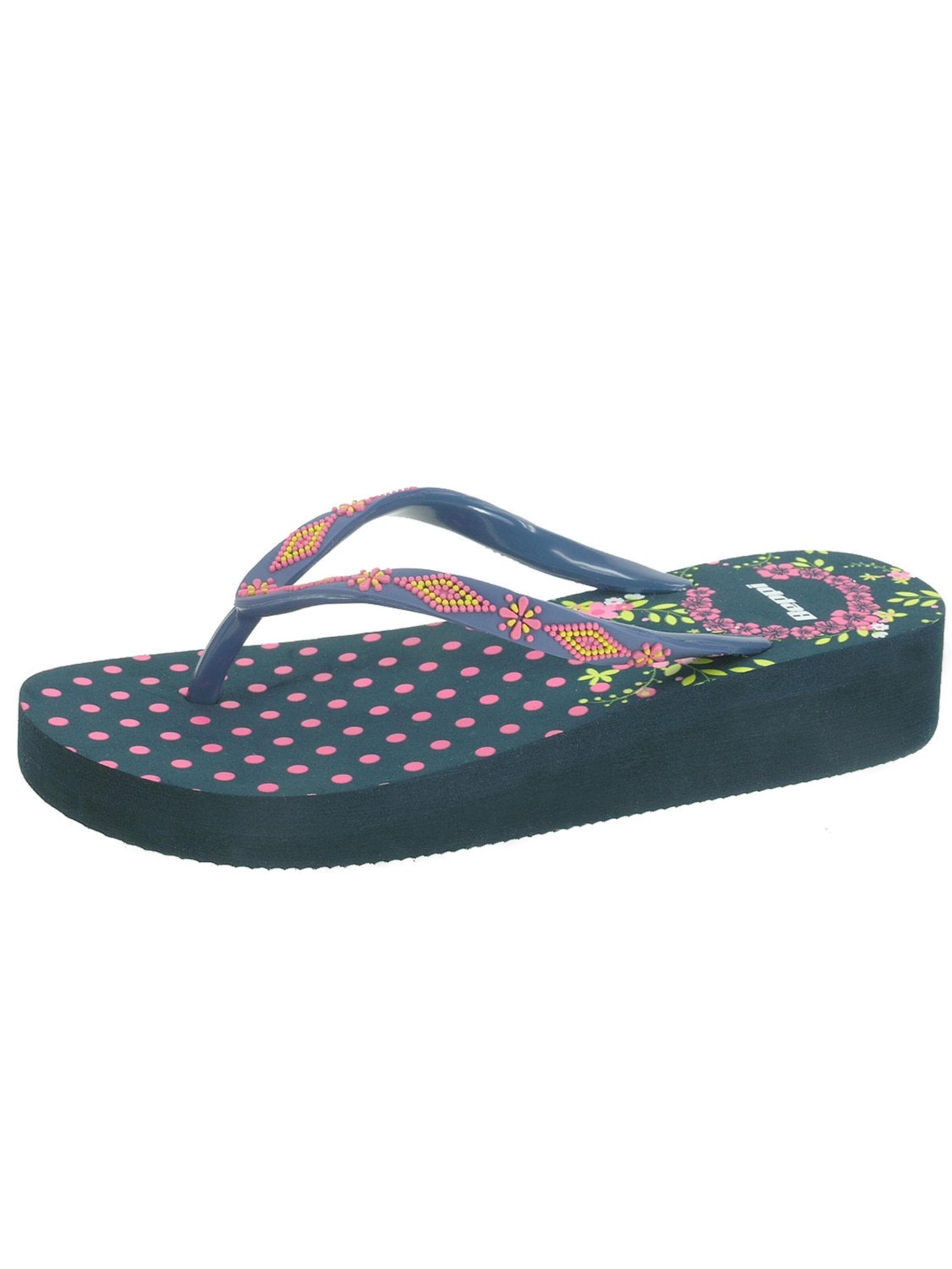 Beppi Strand-/badschoen 'Thong Slipper' in Blauw: voorkant
