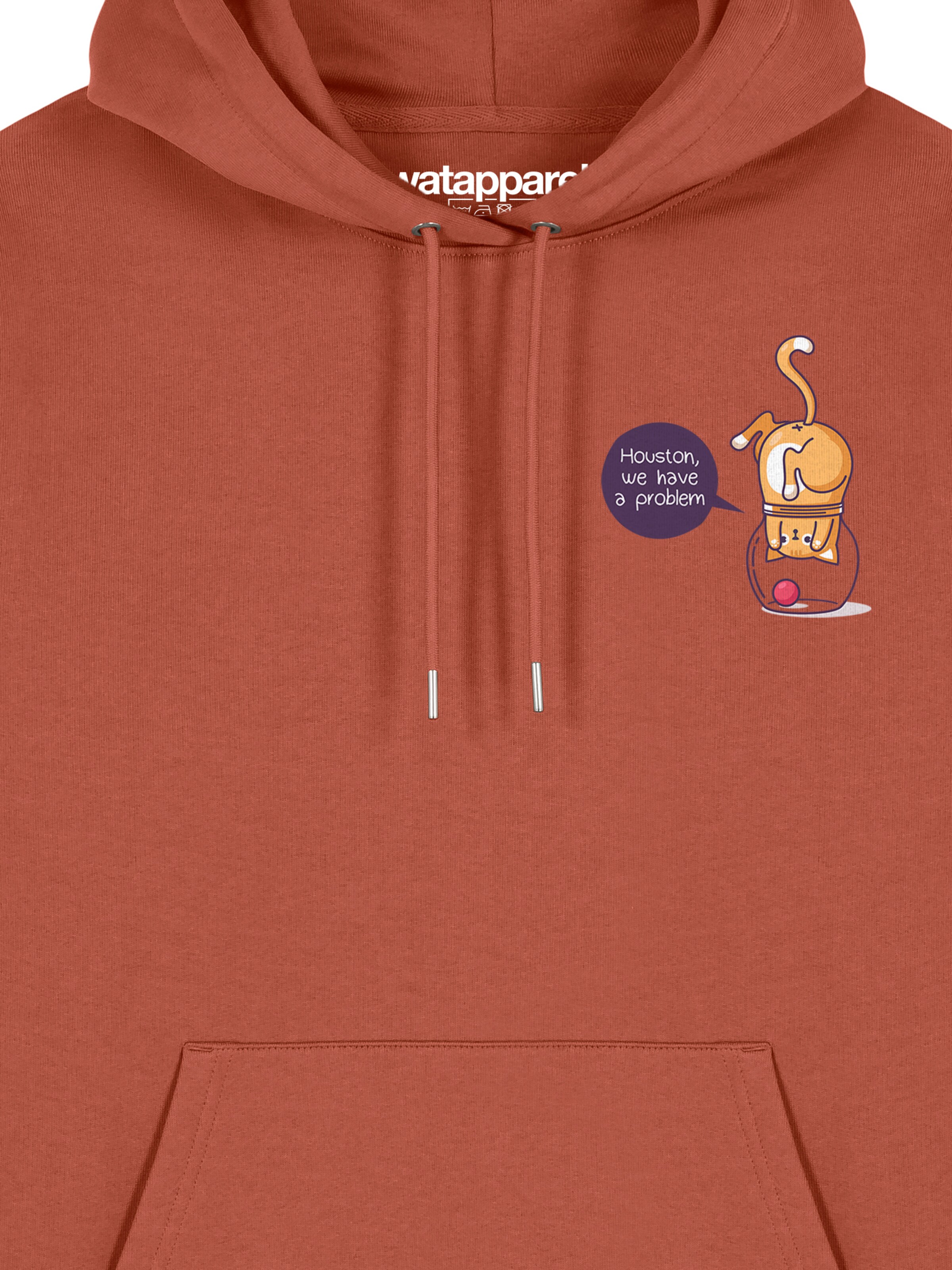 Watapparel Sweatshirt ' Funny Cat ' in Bruin