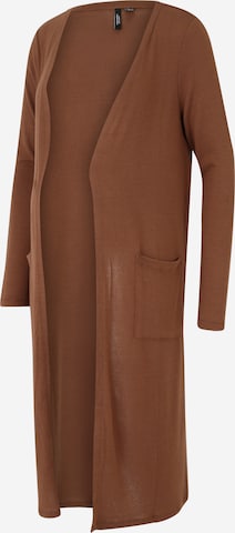 Vero Moda Maternity Knit Cardigan 'ANEPAYA' in Brown: front