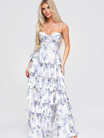 Ombre Abendkleid in Lila: Vorderseite