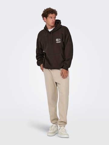 Only & Sons Sweatshirt 'ONSGALLERY' in Brown
