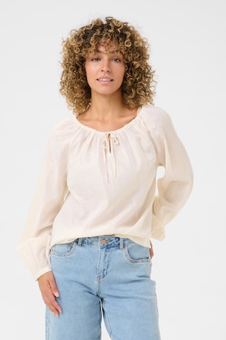 Cream Bluse 'Lesia' i hvid: forside