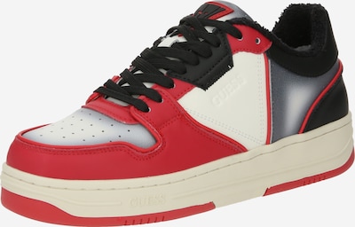 GUESS Sneakers laag 'ANCONA II' in de kleur Crème / Donkergrijs / Rood / Zwart, Productweergave