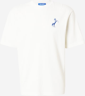 T-Shirt HUGO en blanc : devant