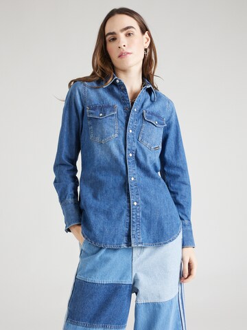 G-STAR Blouse 'Western' in Blue: front